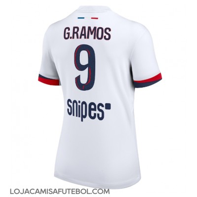 Camisa de Futebol Paris Saint-Germain Goncalo Ramos #9 Equipamento Secundário Mulheres 2025-26 Manga Curta Camisa de Futebol Paris Saint-Germain Goncalo Ramos #9 Equipamento Secundário Mulheres 2025-26 Manga Curta